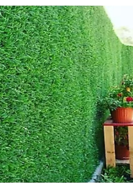 1x6,5 Metre Çim Çit, Bahçe Çiti, Dekoratif Telli Çit, Yapay Çim Çit fırsatları