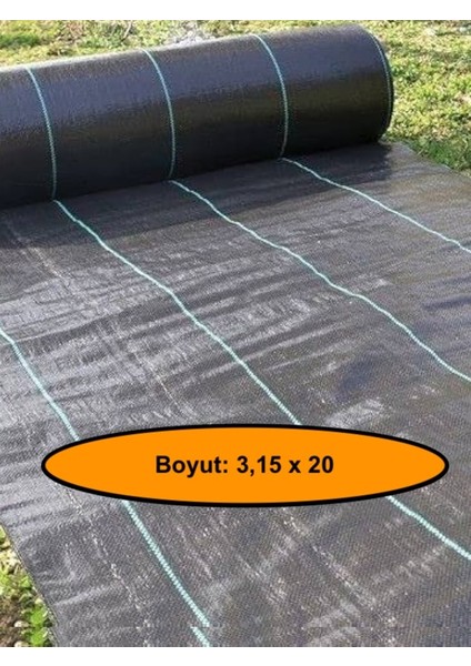 Jut Zemin Kaplama Malzemesi, Çim Çıkarmaz, 3,15X20 Metre