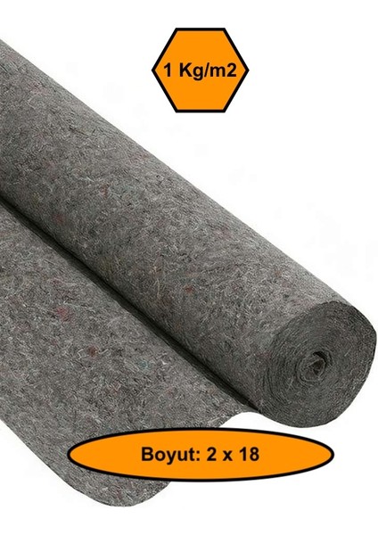 Yalıtım Keçesi, Kaplama Malzemesi, Geotekstil Keçe 2X18