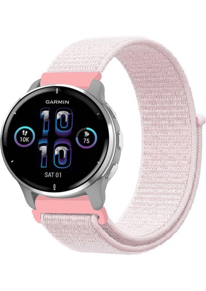 Garmin Venu2 Plus ile Uyumlu Kordon Cırt Cırtlı Spor Kumaş Kayış