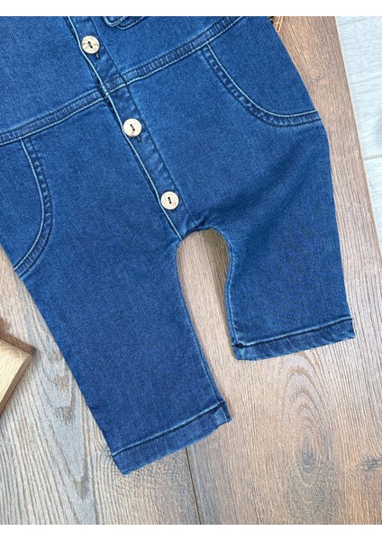 Premium Kalite Yumuşak Doku Önden Düğmeli Esnek Geniş Kalıp Unisex Örme Kot Bebek Tulum modelleri