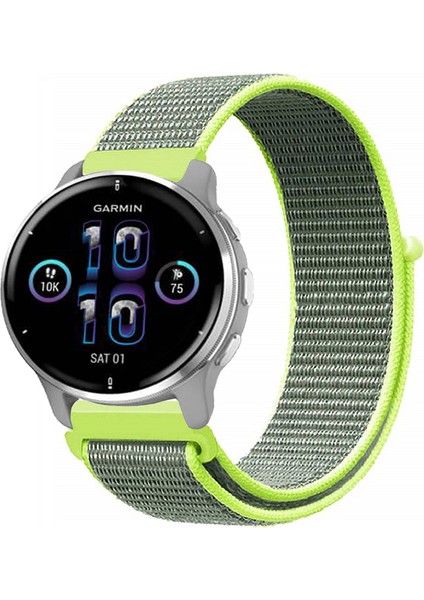 Garmin Venu2 Plus ile Uyumlu Kordon Cırt Cırtlı Spor Kumaş Kayış