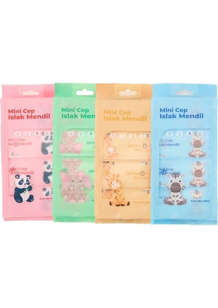 Mini Cep Islak Mendil 4 Paket ( 32 Adet ) fiyatları