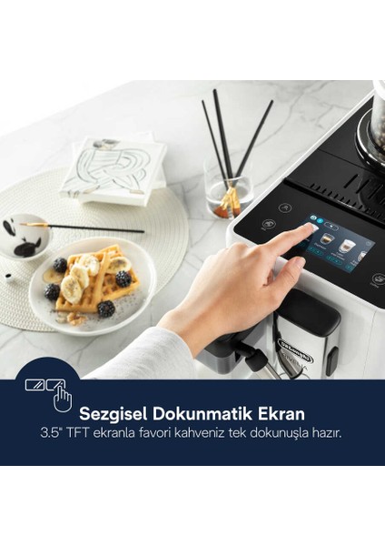 Rivelia Serisi EXAM440.55.W Tam Otomatik Kahve Makinesi - Beyaz fırsatları