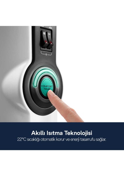 Radia S Comf 2500W 12 Dilim Beyaz Yağlı Radyatör Güvenli Isıtma Özelliği