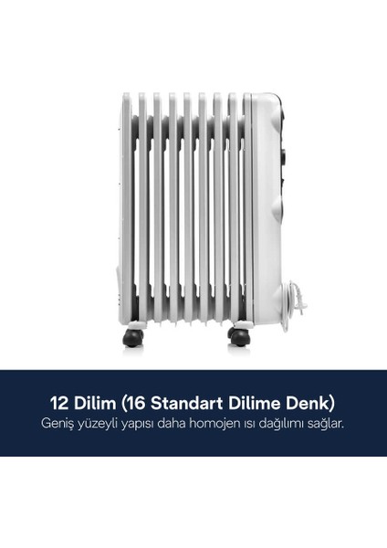 Radyatör 2500 W Güç 12 Dilim Gerçek Enerji Teknolojisi ile Verimli Isıtma modelleri