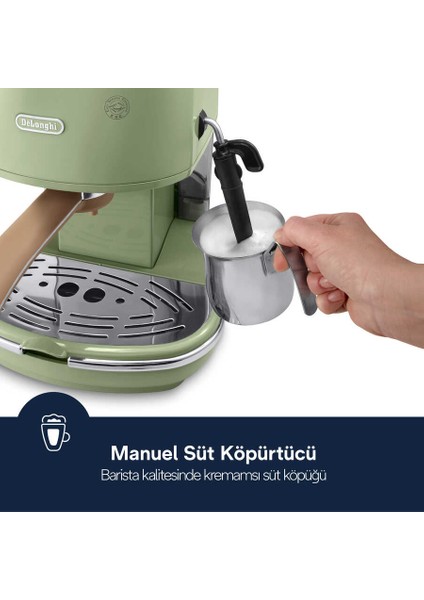 Icona Vintage Manuel / Barista Tipi Espresso Makinesi ECOV 311.GR fırsatları