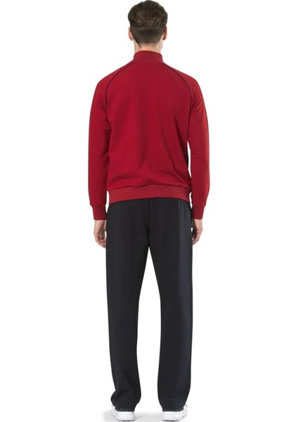 7055 Erkek Uzun Kollu Dik Yaka Eşofman Takımı-Bordo modelleri