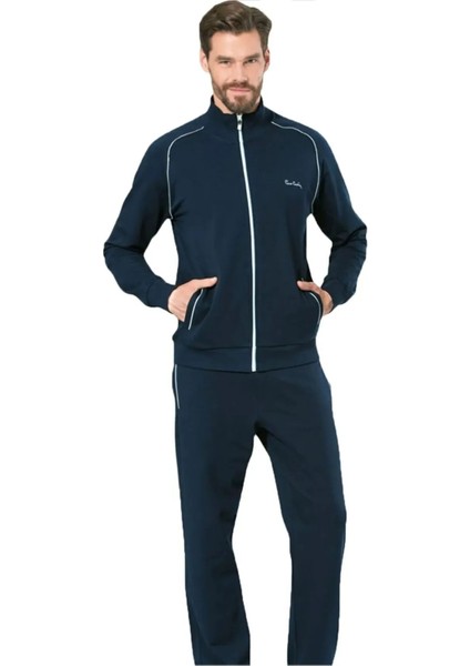 7055 Erkek Uzun Kollu Dik Yaka Eşofman Takımı-Lacivert fiyatları