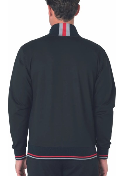 7125 Erkek Uzun Kollu Dik Yaka Eşofman Takımı-Siyah modelleri