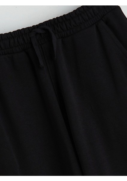 Lcw Kids Siyah Bisiklet Yaka Baskılı Erkek Çocuk Eşofman Takım