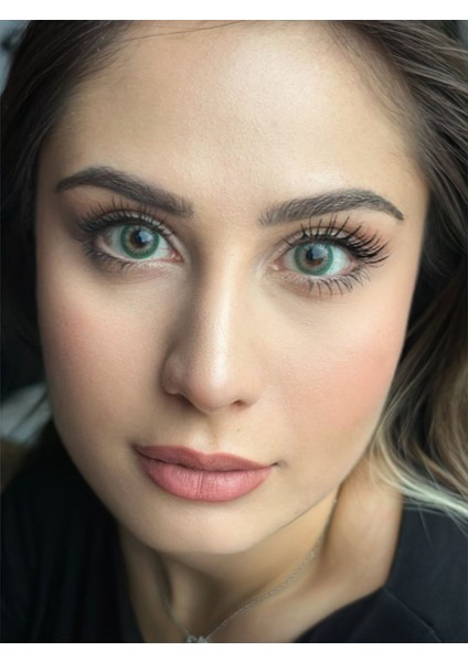 FRESHSHOW Luxury Gray Green / Hareli Renkli Gri Göz Kirpik Lens / Yıllık 1 Adet fırsatları