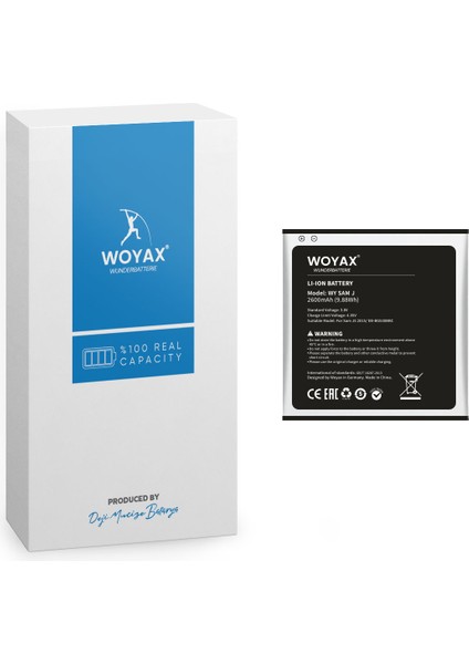 By Deji Samsung Galaxy Grand Prime/ Grand Prime Plus / J5 2015 / J3 2016 Batarya Mucize Batarya