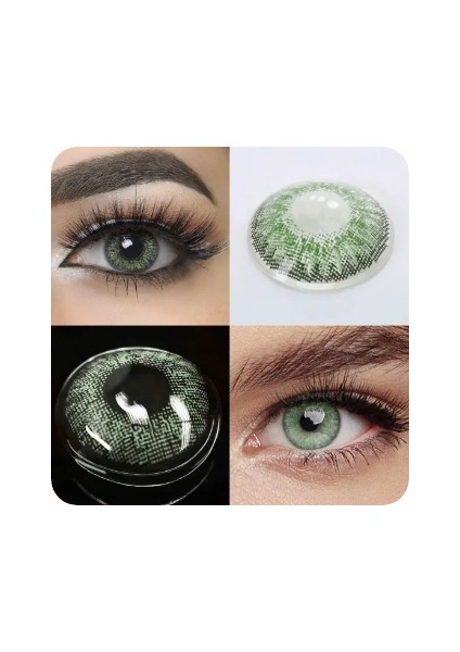 FRESHSHOW Luxury Green/hareli Yeşil Göz Renkli Lens/yıllık 1 Adet fiyatları