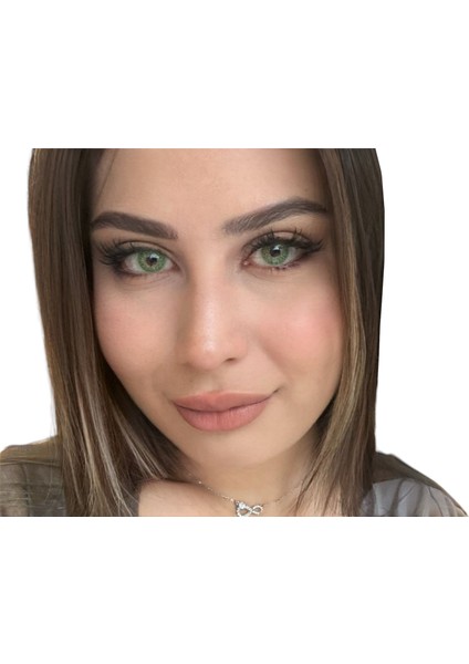 FRESHSHOW Luxury Green/hareli Yeşil Göz Renkli Lens/yıllık 1 Adet fırsatları