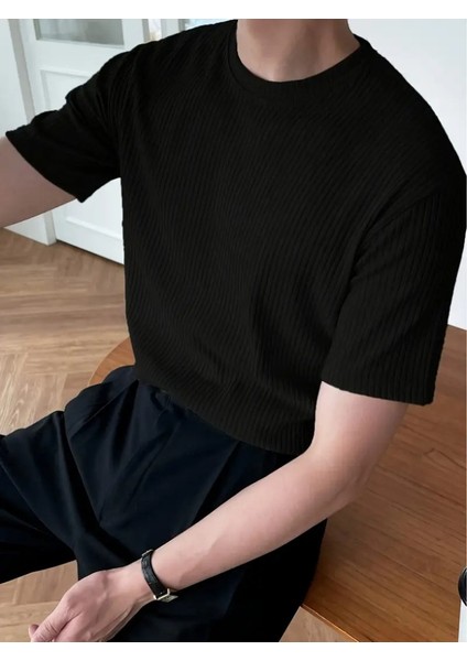 Erkek Kısa Kollu Bisiklet Yaka Triko Bluz fırsatları