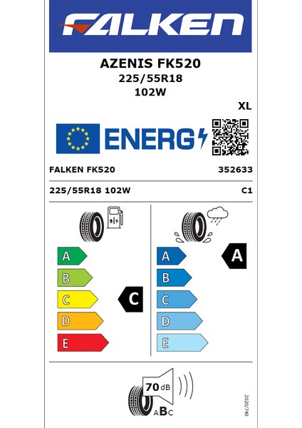 225/55 R18 Tl Azenıs FK520 102W Xl Suv Yaz Lastiği (Üretim Yılı 2025) fiyatları