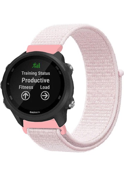 Garmin Forerunner 245 / 245 Music ile Uyumlu Kordon Cırt Cırtlı Spor Kumaş Kayış