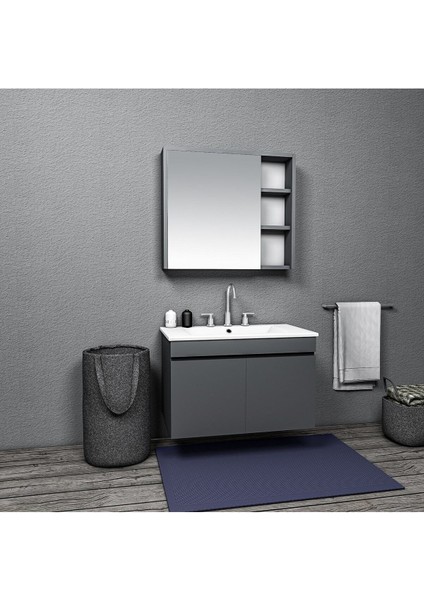Galata Banyo Dolabı Takımı 75 cm Antrasit