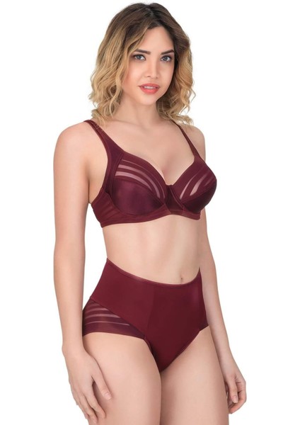 BORDO MI Emay 177 B Toparlayıcı Sütyen Takım