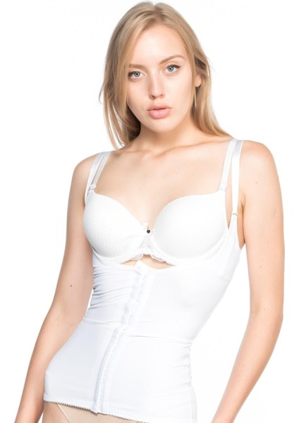 2875 Agraflı Bel ve Basen Toparlayıcı Korse Beyaz