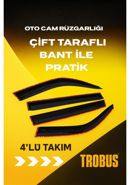 Toyota Corolla Efsane Kasa 1993-1998 4'lü Mügen Tip Cam Rüzgarlığı fiyatları