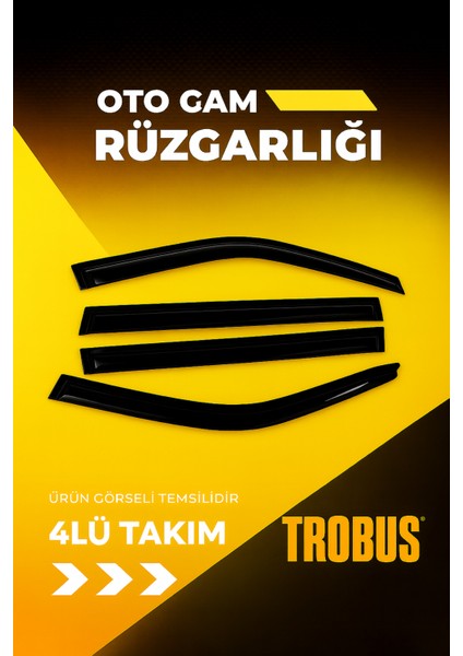 Ford Fiesta 2006 Cam Rüzgarlığı 4lü Takım