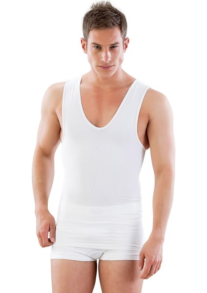 BEYAZ MI Emay E1003 V Yaka Erkek Korse Atlet