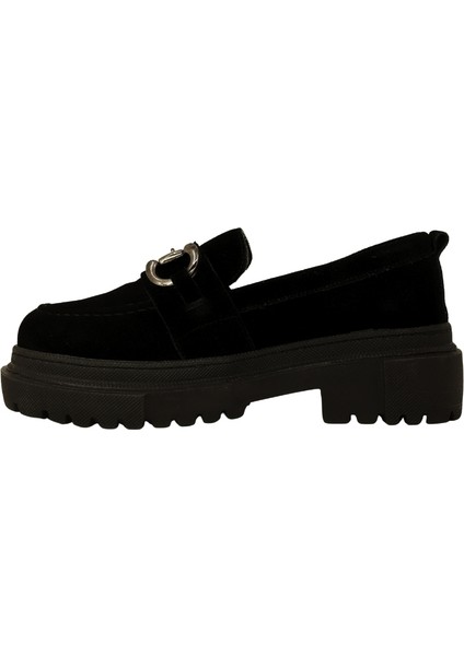 26114S Hakiki Süet Deri Kadın Loafer Ayakkabı fırsatları
