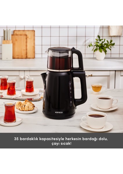 Mega Tea 1501 Cam Çay Makinesi Black 1500 W modelleri