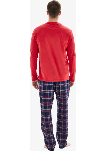 Erkek Pijama Takımı 40859 - Kırmızı indirimleri