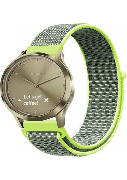 Garmin Vivomove Luxe , Style , Trend , Hr ile Uyumlu Kordon Cırt Cırtlı Spor Kumaş Kayış