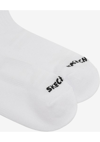 6'lı Unisex Yarım Taban Destekli Quarter Crew Çorap Unisex Beyaz Çorap S118214-100 modelleri