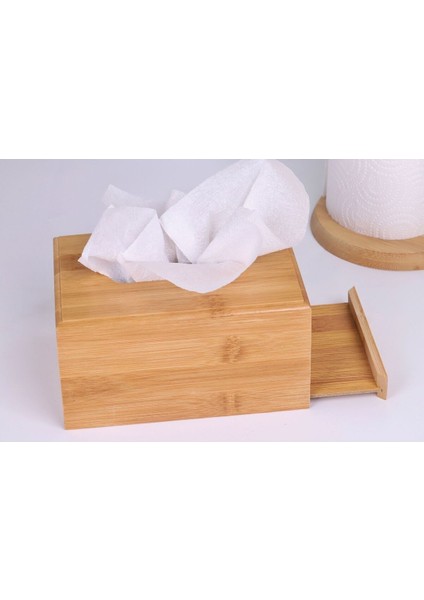 Etta Doğal Bambu Peçetelik 16 x 12 x 8,5 cm – Tekli Düz Desen, Ev, Araç ve Parti Kullanımına Elverişli modelleri