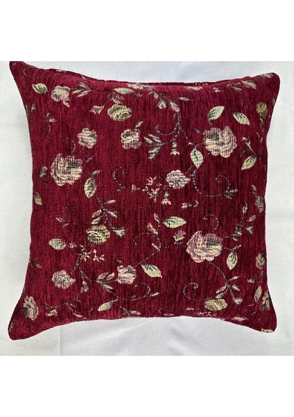 Çiçek Desenli Yastık Kılıfı Çift Taraflı Goblen Kumaş Kapalı Fermuarlı Kırlent 4'lü 40X40 fırsatları