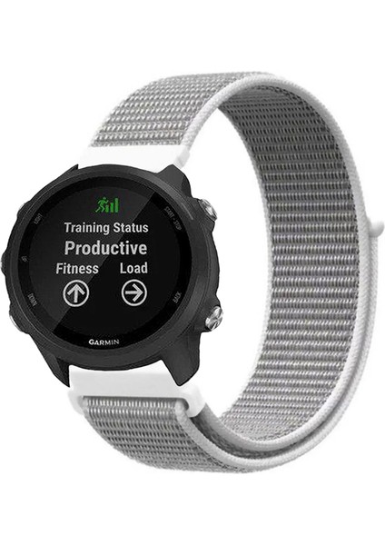 Garmin Forerunner 245 / 245 Music ile Uyumlu Kordon Cırt Cırtlı Spor Kumaş Kayış