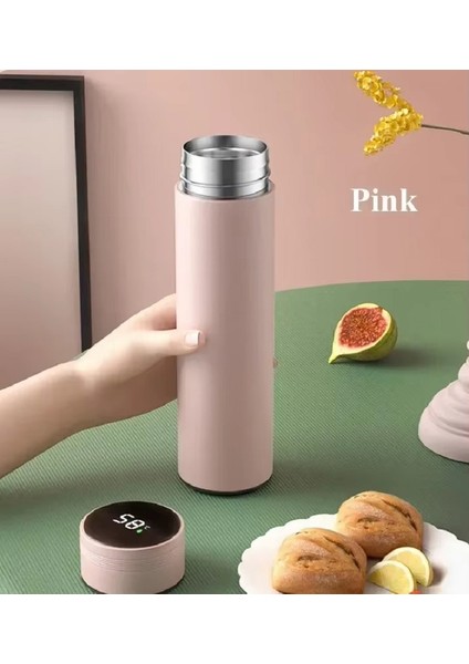 LED Sıcaklık Göstergeli Vakumlu Çelik Termos Bardak 500ML Mug Dijital Termos modelleri
