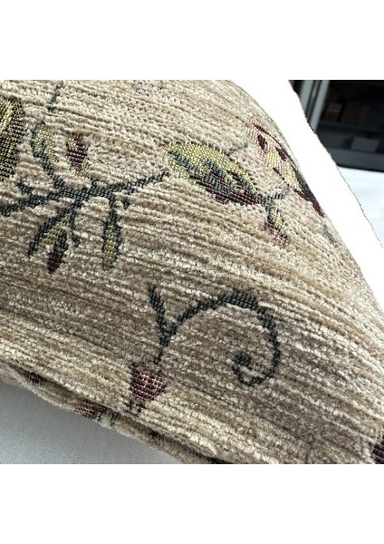 Çiçek Desenli Yastık Kılıfı Çift Taraflı Goblen Kumaş Kapalı Fermuarlı Kırlent 4'lü 40X40 indirimleri