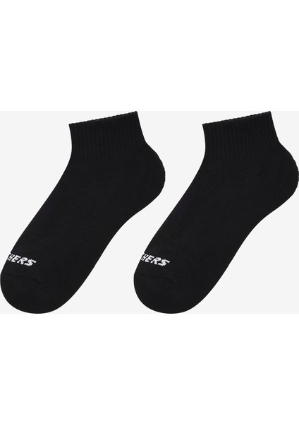 6'lı Unisex Yarım Taban Destekli Quarter Crew Çorap Unisex Siyah Çorap S118214-001