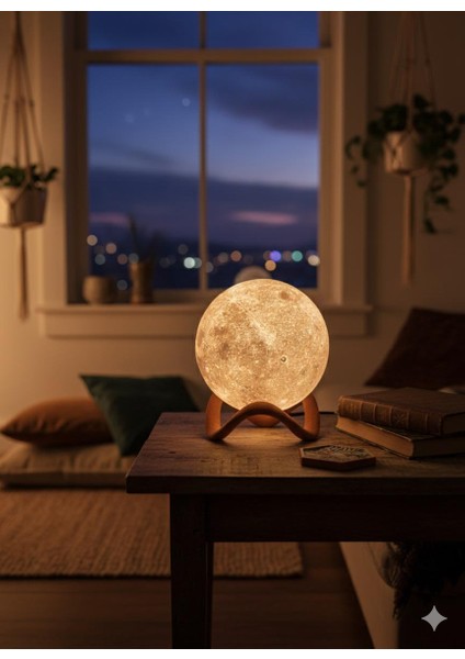 Ay Lambası (Moon Lamp) - Dekoratif Masa ve Gece Lambası