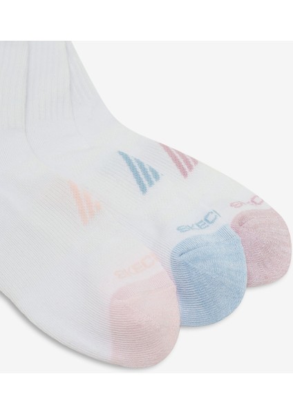 6'lı Kadın Yarım Taban Destekli Crew Çorap Kadın Beyaz S600318-127 modelleri