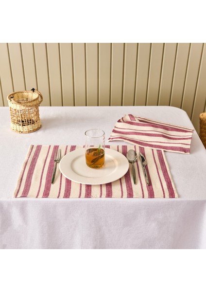 Soft Alno 2'li Amerikan Servis - Ekru / Mürdüm - 30X50 cm fırsatları