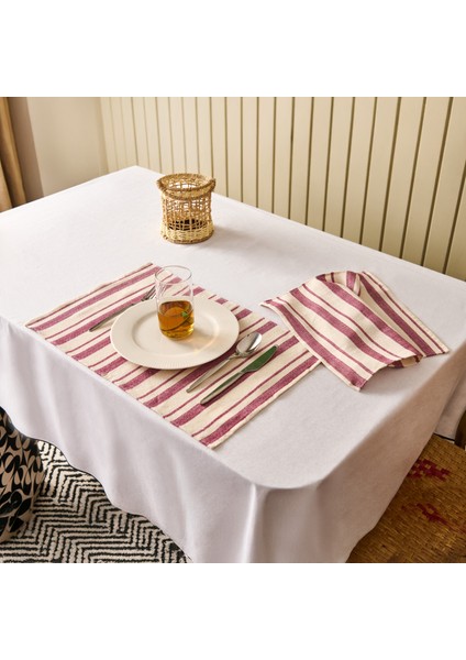 Soft Alno 2'li Amerikan Servis - Ekru / Mürdüm - 30X50 cm indirimleri