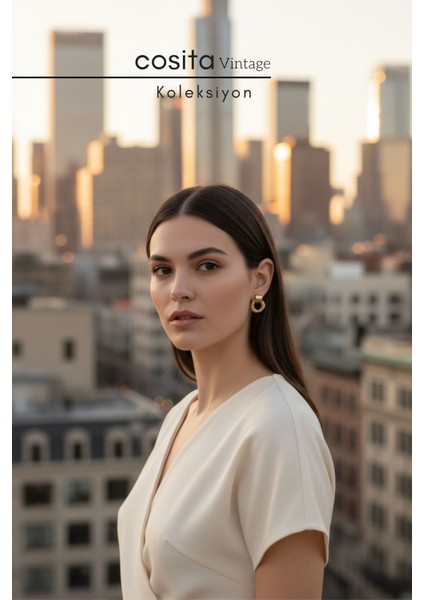 Yellow Gold Metal Çoklu Vintage Küpe fiyatları