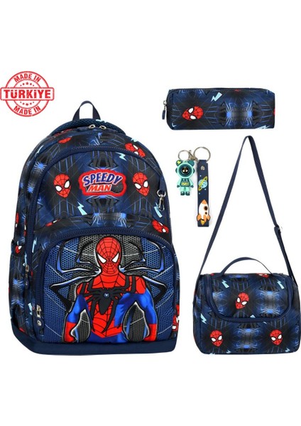 Ultra Lüks Erkek Çocuk Ortopedik Su Geçirmez İlkokul Çantası Termal Beslenme Ve Kalemlik