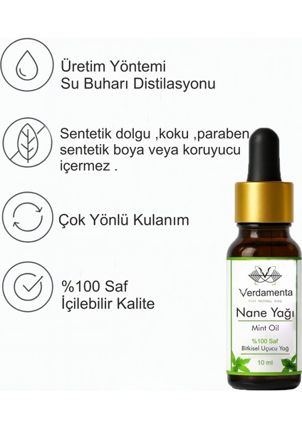 %100 Saf ve Doğal Nane Yağı - 10 ml (Damlalıklı Kapak) fiyatları