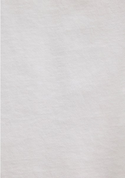 Bisiklet Yaka Beyaz Basic Tişört 1611651-80194