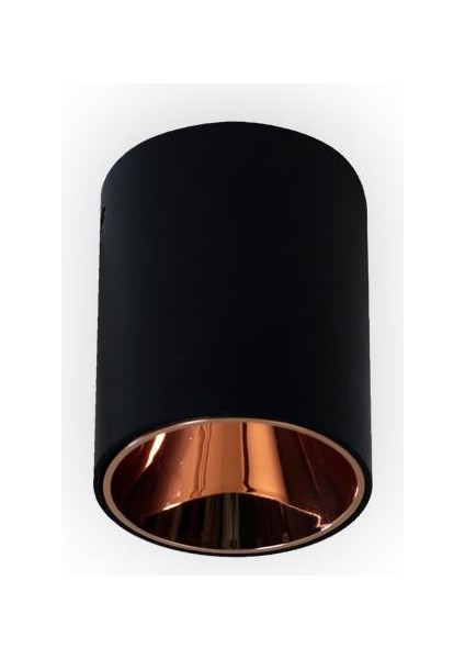 Sıva Üstü Yuvarlak Spot Armatür, GU10 Duylu, Siyah Dış, Platin İç Kaplama Armatür indirimleri