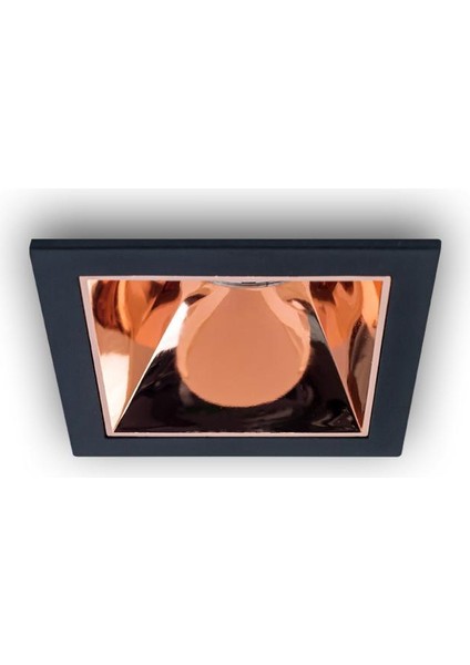 Kare Gömme Spot Armatür, GU10 Duylu, Siyah Çerçeve, Siyah İç Kaplama Armatür indirimleri