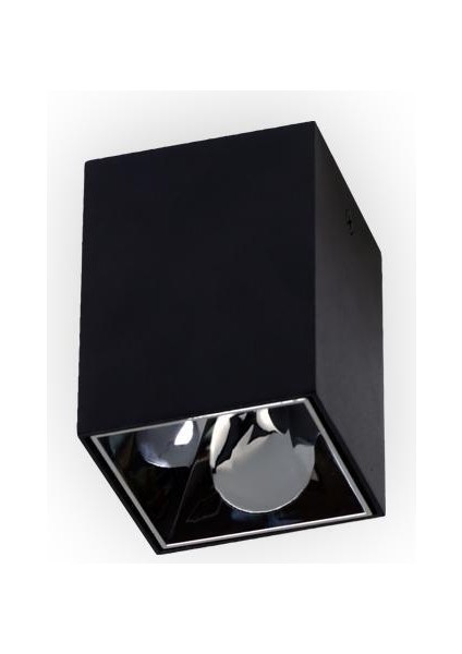 Sıva Üstü Kare Spot Armatür, GU10 Duylu, Siyah Dış, Siyah İç Kaplama Armatür modelleri